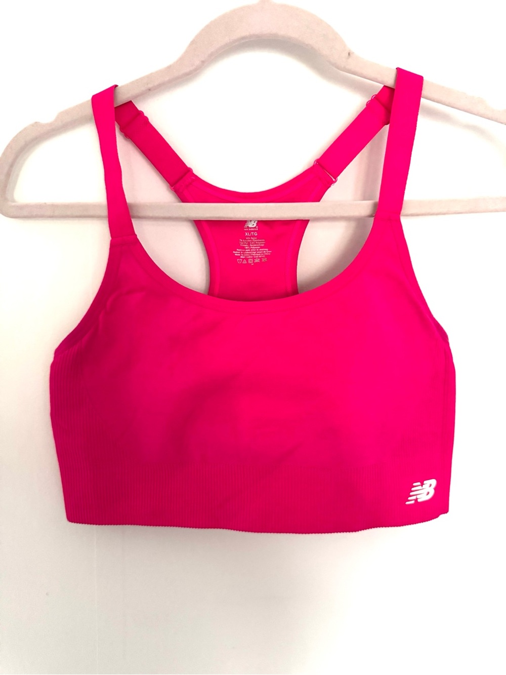 New Balance Bright Pink Racerback Sports Bra